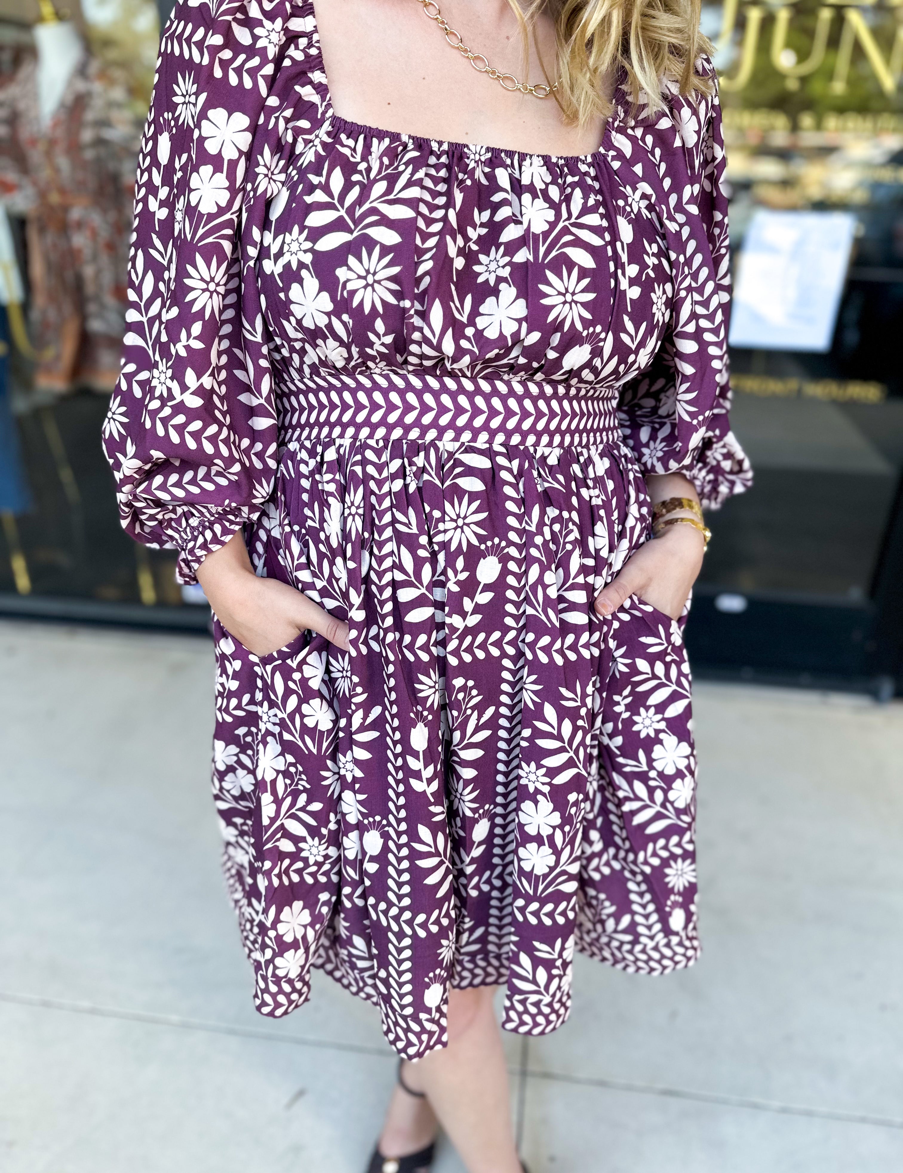 The Wrenlee Mini Dress - Wine-510 Mini-POLOGRAM-July & June Women's Fashion Boutique Located in San Antonio, Texas