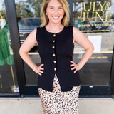 The Sophie Vest - Black-600 Outerwear-SKIES ARE BLUE-July & June Women's Fashion Boutique Located in San Antonio, Texas