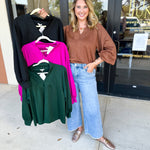 Everyday Comfy Long Sleeve - Black-210 Casual Blouses-JODIFL-July & June Women's Fashion Boutique Located in San Antonio, Texas