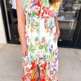 Vibrant Petals Midi Dress-500 Midi-FATE-July & June Women's Fashion Boutique Located in San Antonio, Texas