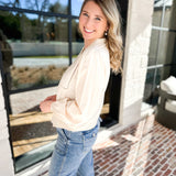 Cream Embroidered Peasant Blouse-200 Fashion Blouses-ABLE-July & June Women's Fashion Boutique Located in San Antonio, Texas