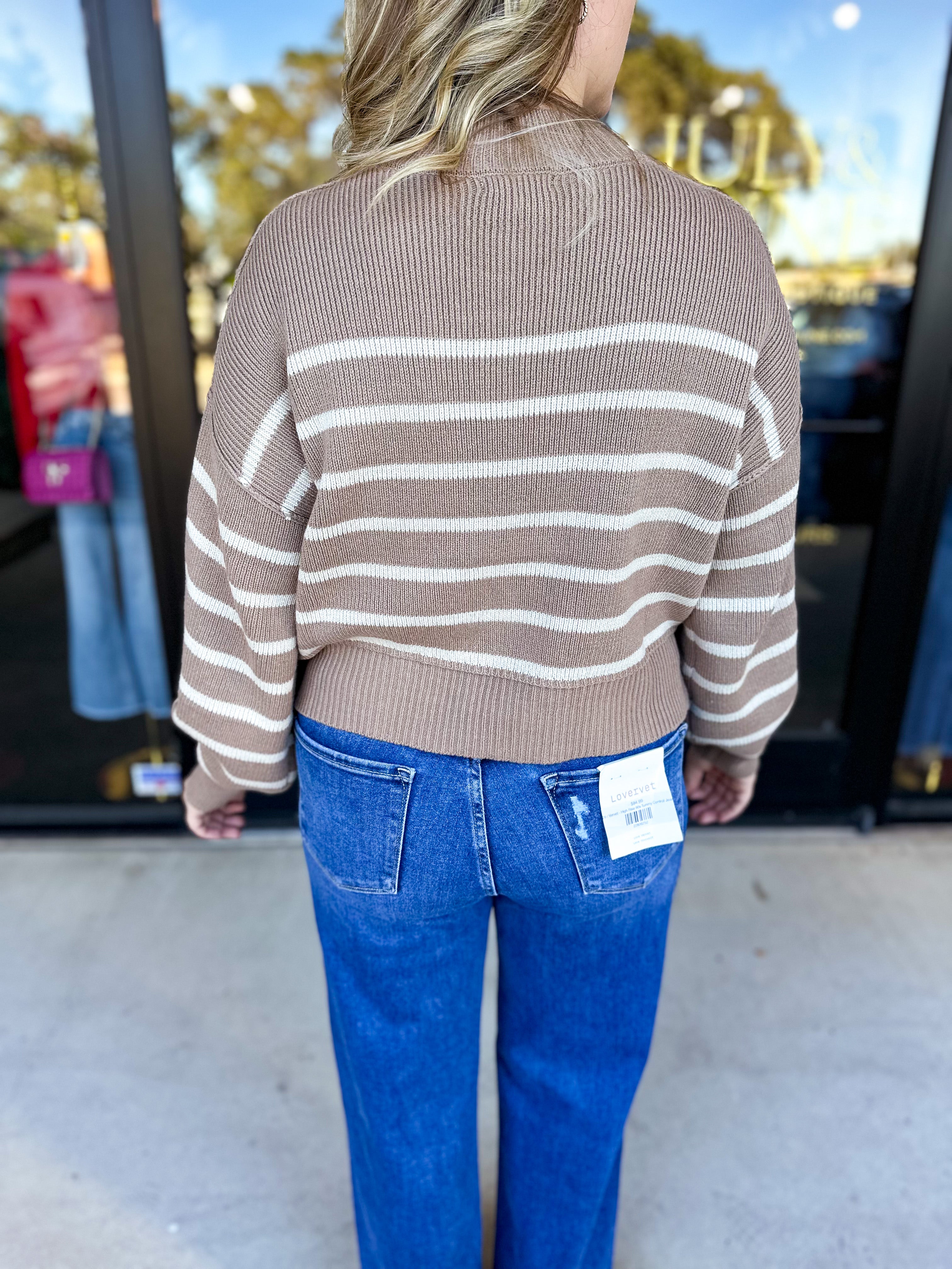 Pink Friday Doorbuster - Mock Neck Sweater Top - Coco - IN STORE-PINK FRIDAY DOORBUSTERS-BLU PEPPER-July & June Women's Fashion Boutique Located in San Antonio, Texas