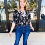 The Frankie Blouse - Black-200 Fashion Blouses-ENTRO-July & June Women's Fashion Boutique Located in San Antonio, Texas