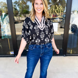The Frankie Blouse - Black-200 Fashion Blouses-ENTRO-July & June Women's Fashion Boutique Located in San Antonio, Texas