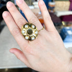 Easton Elle - Globe Center Labradorite and Pearl Ring-110 Jewelry & Hair-Easton Elle-July & June Women's Fashion Boutique Located in San Antonio, Texas