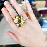 Easton Elle - Globe Center Labradorite and Pearl Ring-110 Jewelry & Hair-Easton Elle-July & June Women's Fashion Boutique Located in San Antonio, Texas