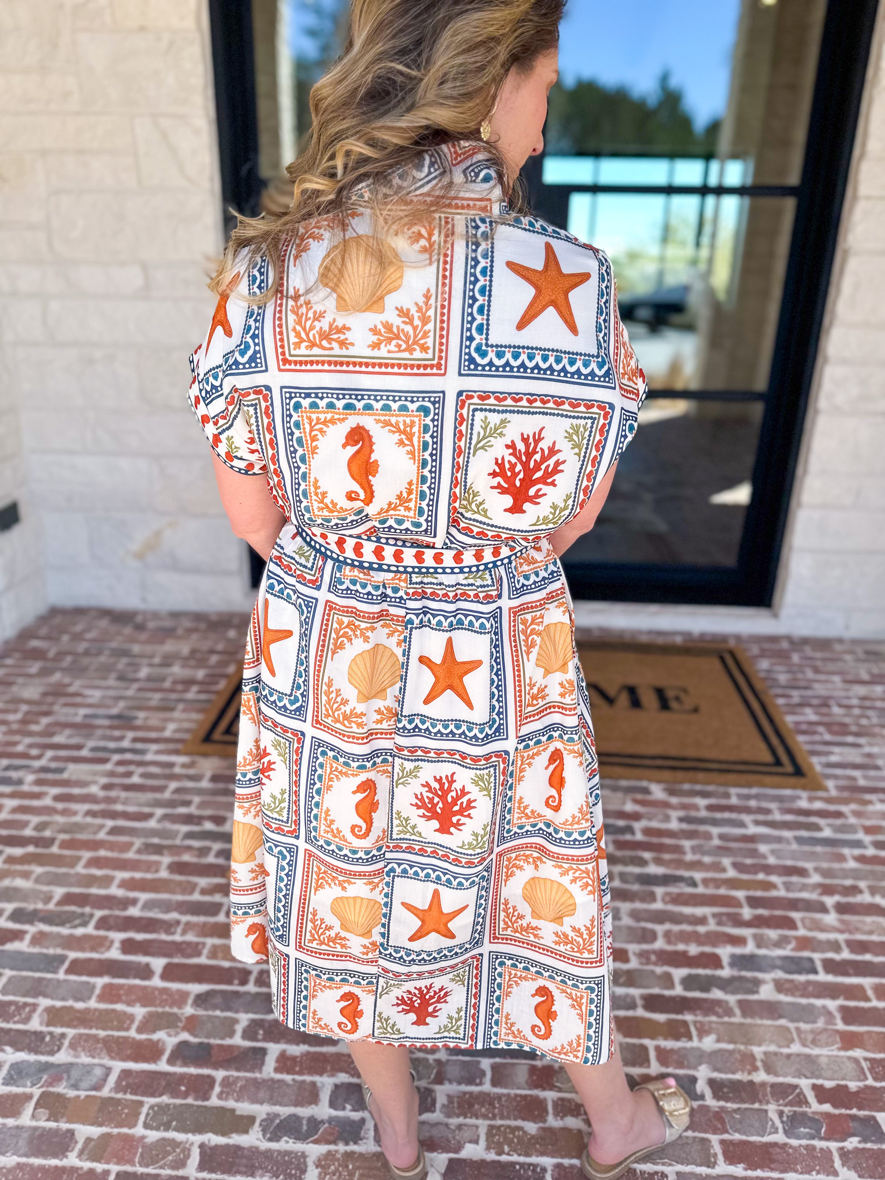 By the Shores Midi Dress-500 Midi-POLOGRAM-July & June Women's Fashion Boutique Located in San Antonio, Texas