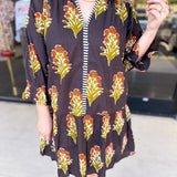 THML - Black Floral Mini Dress-510 Mini-THML-July & June Women's Fashion Boutique Located in San Antonio, Texas