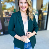 The Blair Blazer - Forrest-600 Outerwear-SKIES ARE BLUE-July & June Women's Fashion Boutique Located in San Antonio, Texas