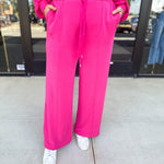 Soft Modal Lounge Pants - Fuchsia Pink-300 Athleisure/Lounge-SKIES ARE BLUE-July & June Women's Fashion Boutique Located in San Antonio, Texas