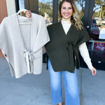 THML - Chic Knit Cardigan Wrap - Green-230 Sweaters/Cardis-THML-July & June Women's Fashion Boutique Located in San Antonio, Texas