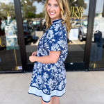 The Layla Mini Dress - Navy-510 Mini-ENTRO-July & June Women's Fashion Boutique Located in San Antonio, Texas