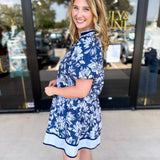 The Layla Mini Dress - Navy-510 Mini-ENTRO-July & June Women's Fashion Boutique Located in San Antonio, Texas