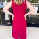 Casual Chic Midi Dress - Cherry-500 Midi-ENTRO-July & June Women's Fashion Boutique Located in San Antonio, Texas