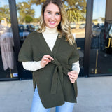 THML - Chic Knit Cardigan Wrap - Green-230 Sweaters/Cardis-THML-July & June Women's Fashion Boutique Located in San Antonio, Texas