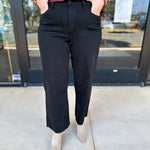 Vervet - High Rise Wide Leg Black Jeans-400 Pants-VEVERT BY FLYING MONKEY-July & June Women's Fashion Boutique Located in San Antonio, Texas