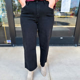 Vervet - High Rise Wide Leg Black Jeans-400 Pants-VEVERT BY FLYING MONKEY-July & June Women's Fashion Boutique Located in San Antonio, Texas