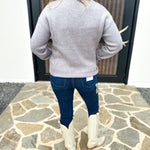 THML - Grey Horse Sweater-230 Sweaters/Cardis-THML-July & June Women's Fashion Boutique Located in San Antonio, Texas