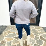 THML - Grey Horse Sweater-230 Sweaters/Cardis-THML-July & June Women's Fashion Boutique Located in San Antonio, Texas
