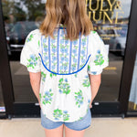 Summer Garden Blouse-200 Fashion Blouses-ENTRO-July & June Women's Fashion Boutique Located in San Antonio, Texas