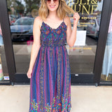 The Rowen Smocked Midi Dress-500 Midi-FATE-July & June Women's Fashion Boutique Located in San Antonio, Texas