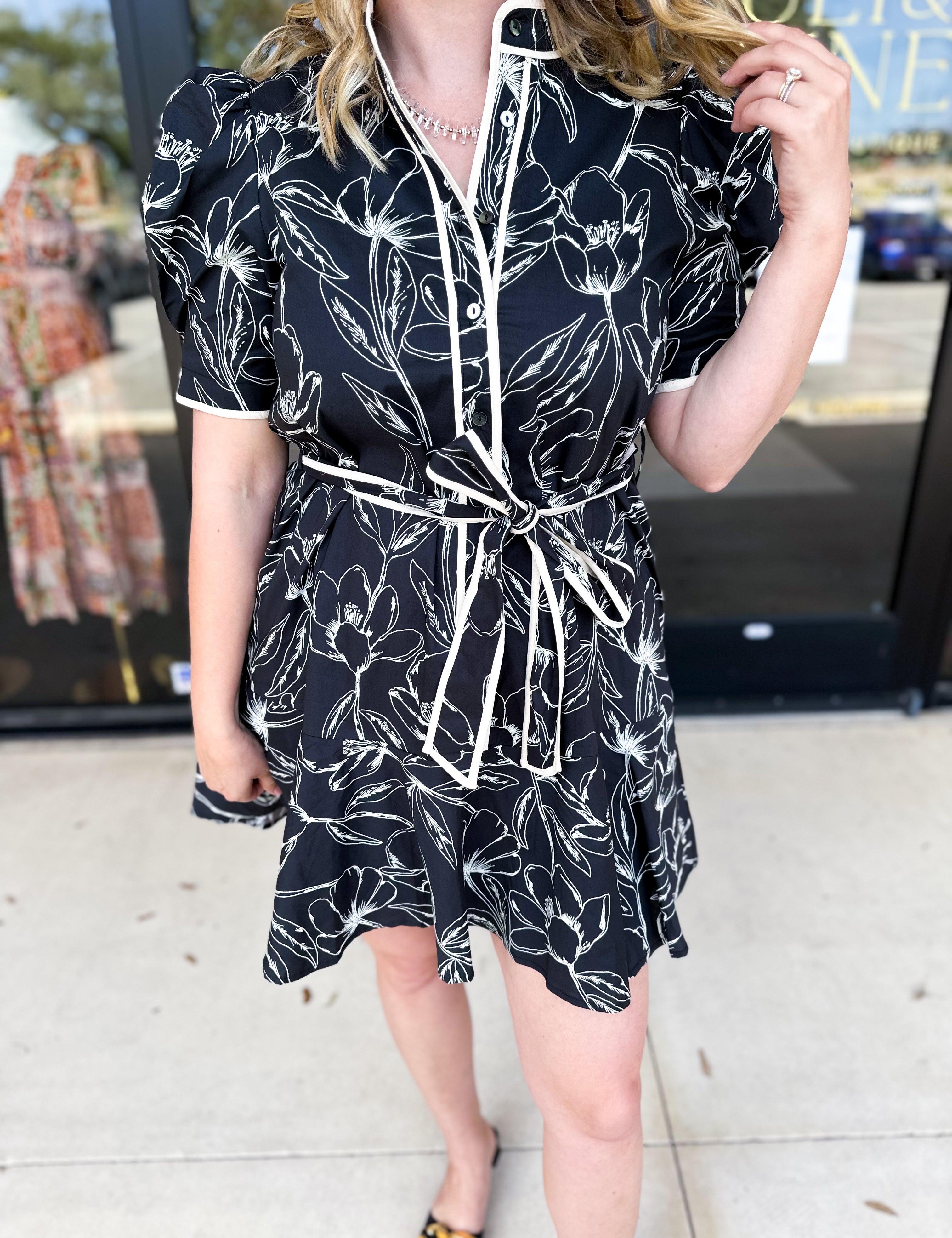 The Faith Floral Mini Dress-510 Mini-ENTRO-July & June Women's Fashion Boutique Located in San Antonio, Texas