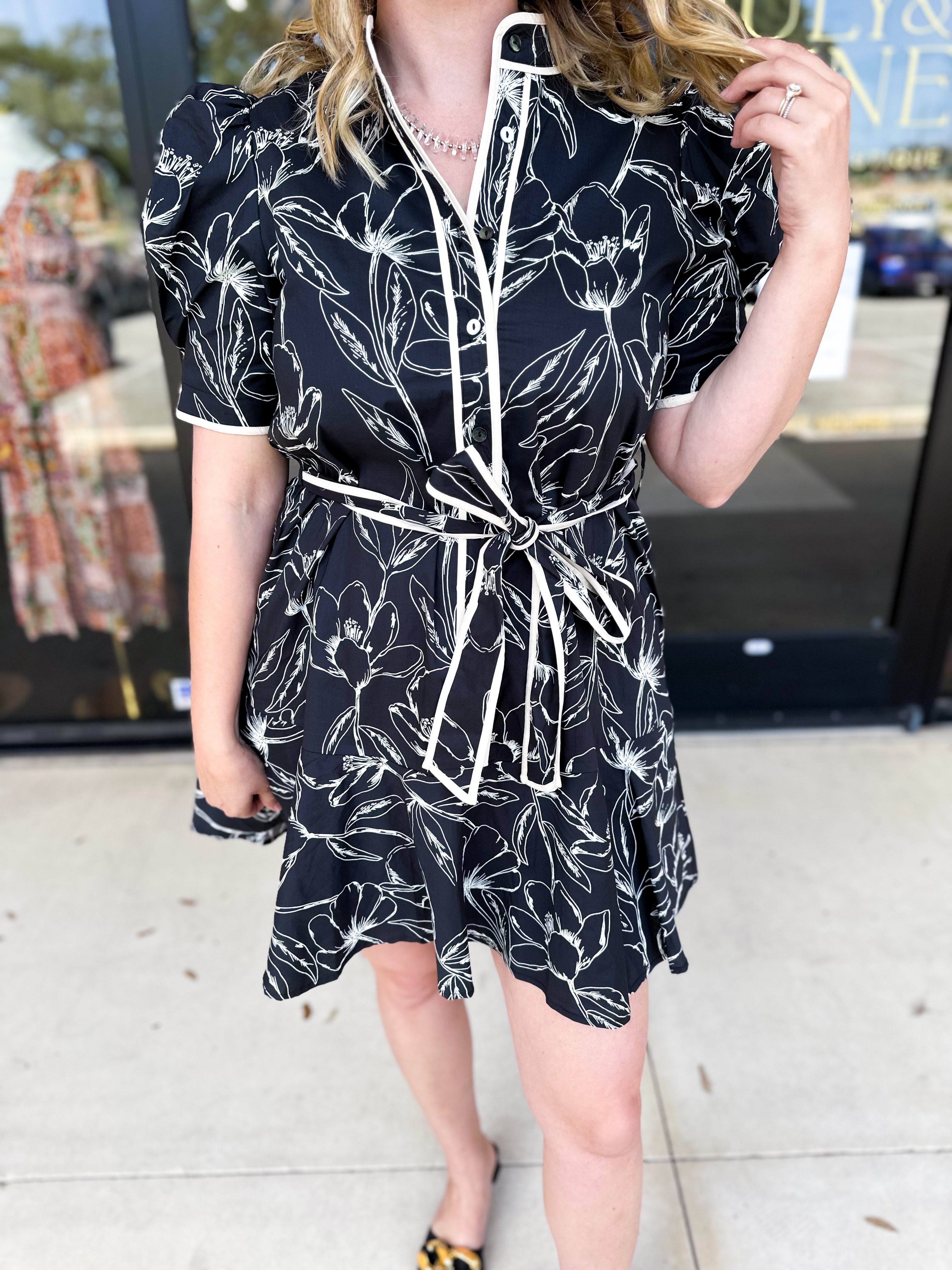 The Faith Floral Mini Dress-510 Mini-ENTRO-July & June Women's Fashion Boutique Located in San Antonio, Texas