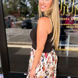 Kate Vintage Olive Floral Midi Dress-500 Midi-SKIES ARE BLUE-July & June Women's Fashion Boutique Located in San Antonio, Texas