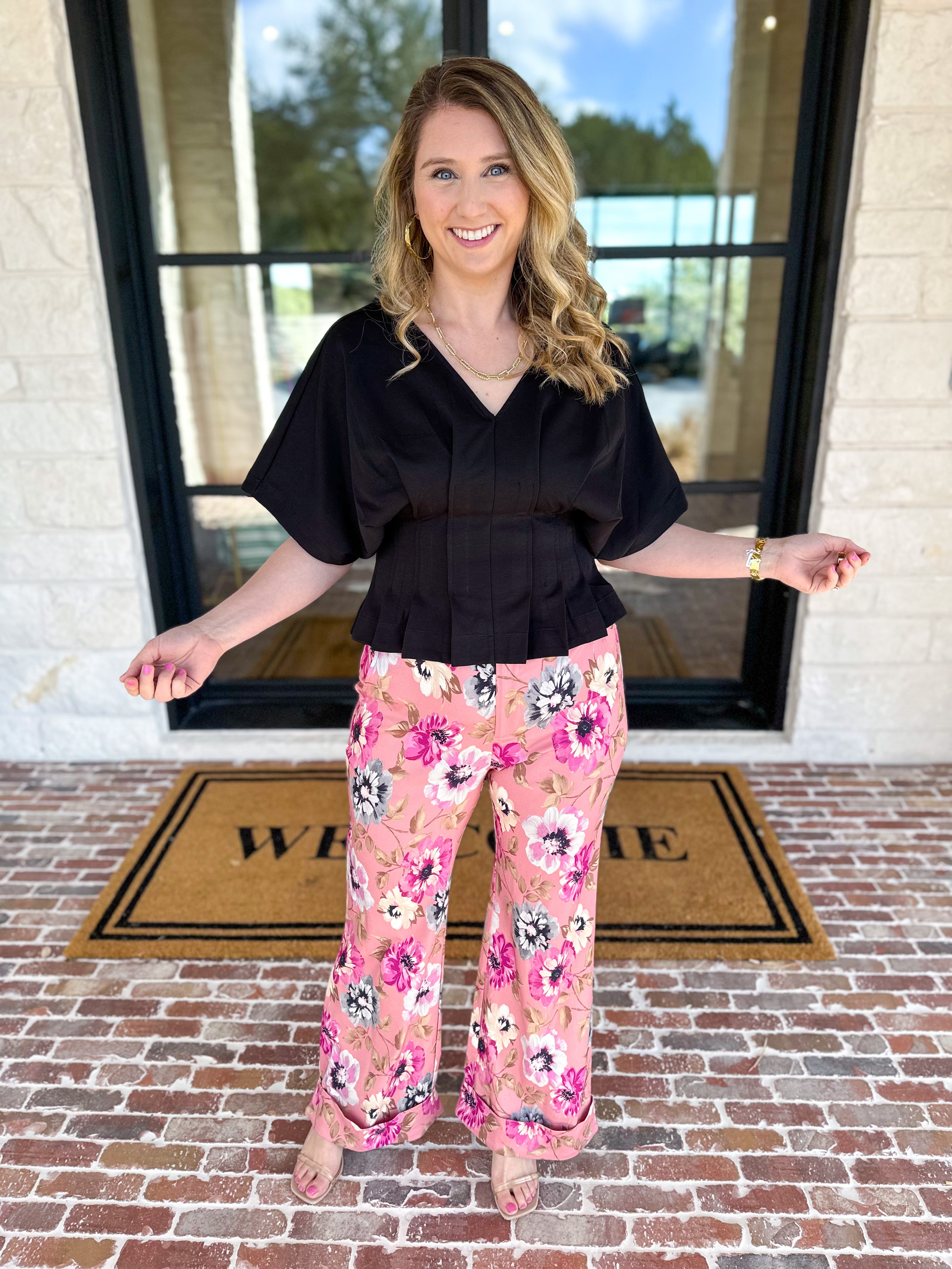 Elevated Chic Top - Black-200 Fashion Blouses-ENTRO-July & June Women's Fashion Boutique Located in San Antonio, Texas