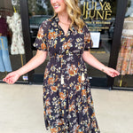 THML - Elise Garden Midi Dress-500 Midi-THML-July & June Women's Fashion Boutique Located in San Antonio, Texas