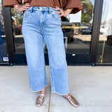 Vervet - Tummy Control High Waisted Light Wash Jeans-400 Pants-VEVERT BY FLYING MONKEY-July & June Women's Fashion Boutique Located in San Antonio, Texas
