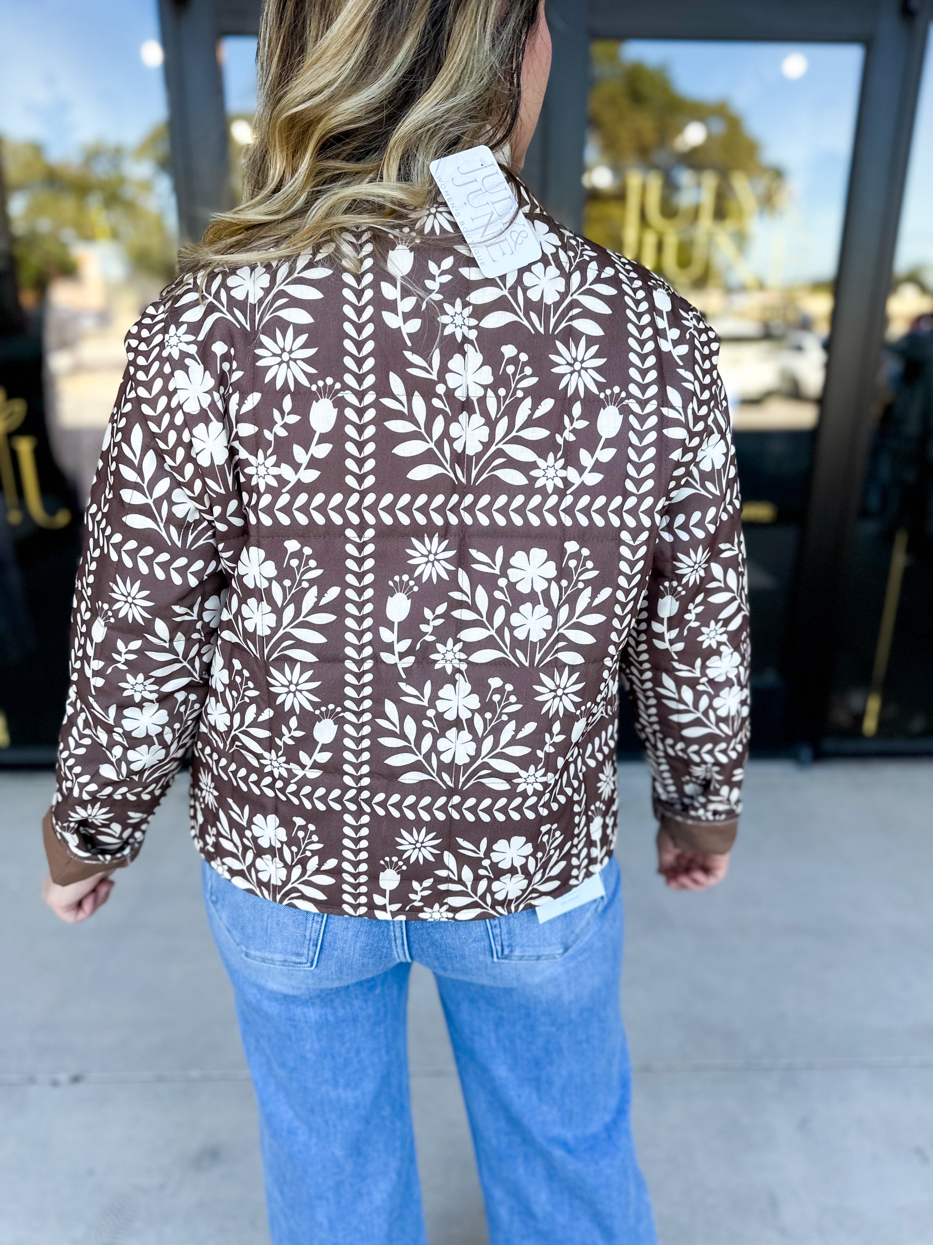 The Wrenlee Puff Jacket - Chocolate Brown-600 Outerwear-POLOGRAM-July & June Women's Fashion Boutique Located in San Antonio, Texas