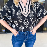 The Frankie Blouse - Black-200 Fashion Blouses-ENTRO-July & June Women's Fashion Boutique Located in San Antonio, Texas