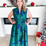 Teal & Bold Blue Midi Dress-500 Midi-FATE-July & June Women's Fashion Boutique Located in San Antonio, Texas