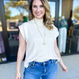 The Abigail Sweater Top - Cream-230 Sweaters/Cardis-ENTRO-July & June Women's Fashion Boutique Located in San Antonio, Texas