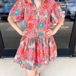 The Carrie Floral Print Mini Dress-510 Mini-OLIVACEOUS-July & June Women's Fashion Boutique Located in San Antonio, Texas