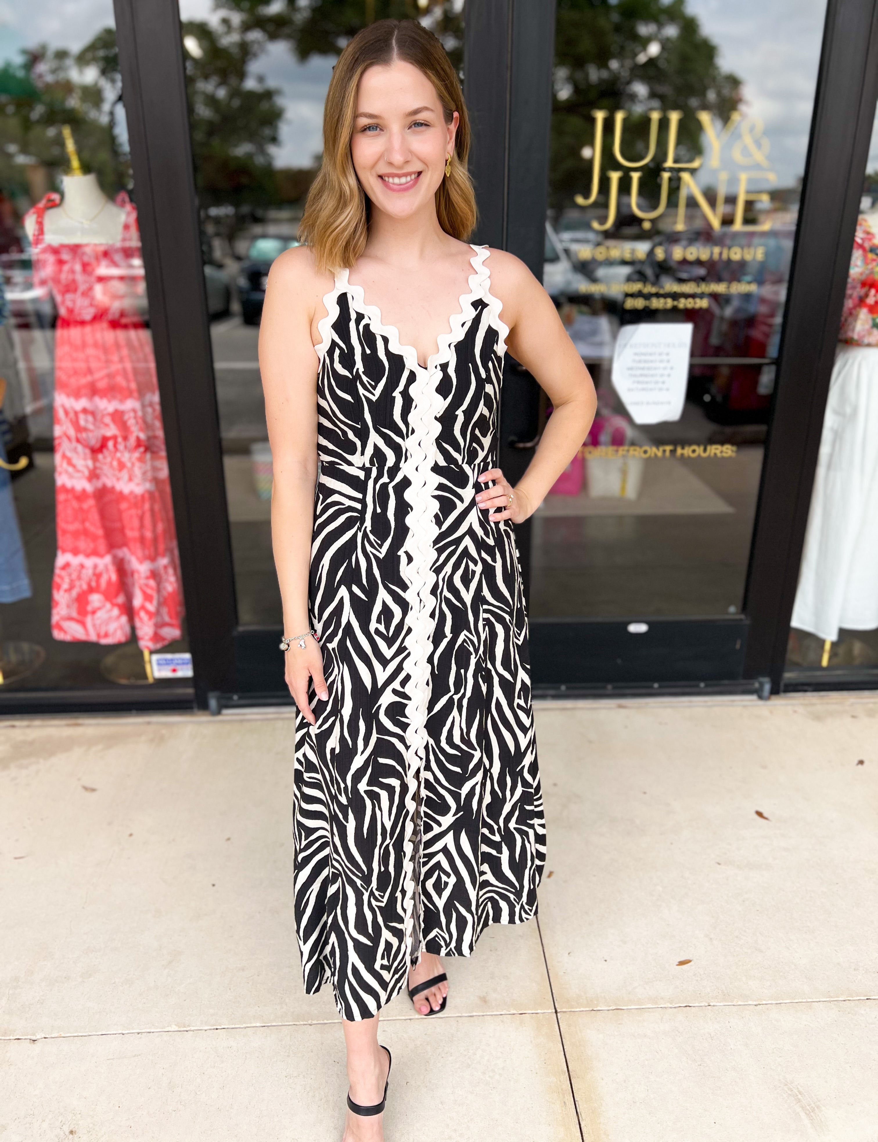 Urban RIc Rac Midi Dress-500 Midi-ENTRO-July & June Women's Fashion Boutique Located in San Antonio, Texas
