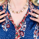 Treasure Jewels - Cream Pop Beaded Necklace-110 Jewelry & Hair-Treasure Jewels-July & June Women's Fashion Boutique Located in San Antonio, Texas