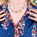 Treasure Jewels - Cream Pop Beaded Necklace-110 Jewelry & Hair-Treasure Jewels-July & June Women's Fashion Boutique Located in San Antonio, Texas