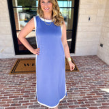 The Casual Cutie Midi Dress - Blue-500 Midi-ENTRO-July & June Women's Fashion Boutique Located in San Antonio, Texas