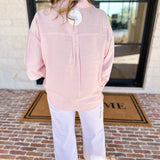Bow Detailed Blouse - Pink-200 Fashion Blouses-IN FEBRUARY-July & June Women's Fashion Boutique Located in San Antonio, Texas