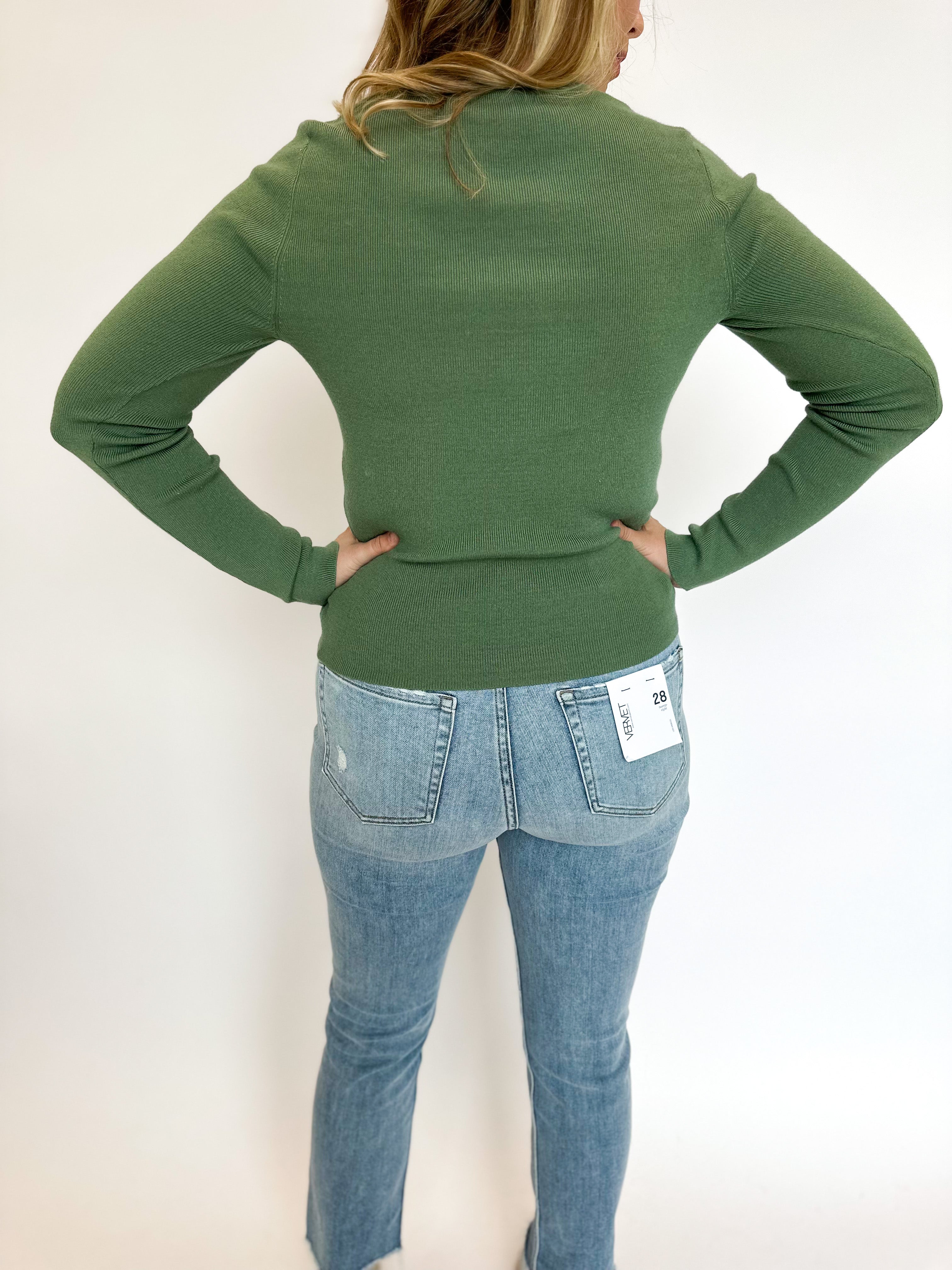 Walk In The Park Sweater- Olive-230 Sweaters/Cardis-LISTICLE-July & June Women's Fashion Boutique Located in San Antonio, Texas