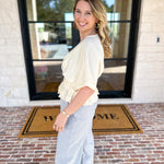 Elevated Chic Top - Cream-200 Fashion Blouses-ENTRO-July & June Women's Fashion Boutique Located in San Antonio, Texas