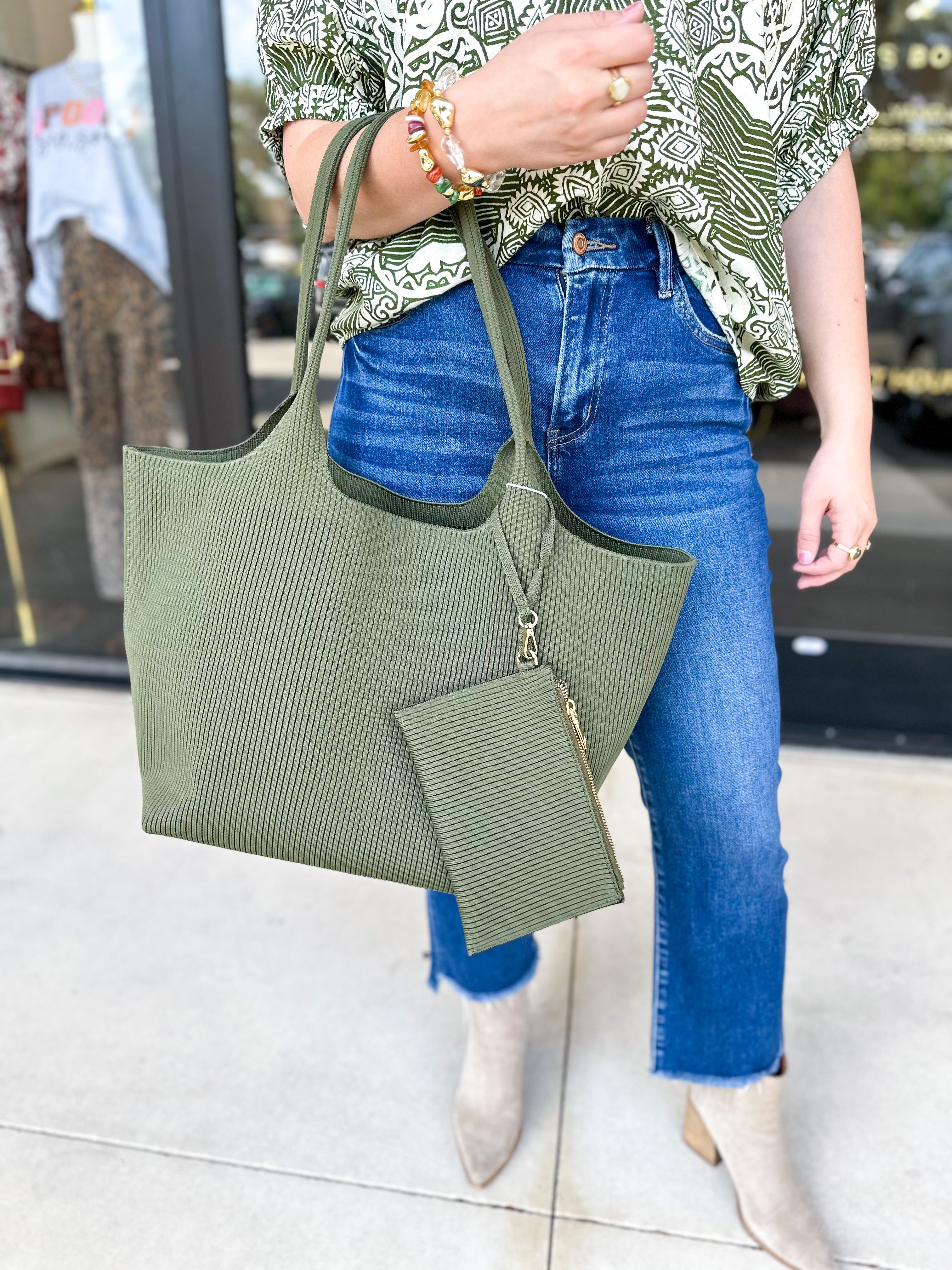 The Robbie Tote - Olive-130 ACCESSORIES-SHIRALEAH-July & June Women's Fashion Boutique Located in San Antonio, Texas