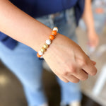 Michelle McDowell - Nori Bracelet - Orange & White-110 Jewelry & Hair-Michelle McDowell-July & June Women's Fashion Boutique Located in San Antonio, Texas
