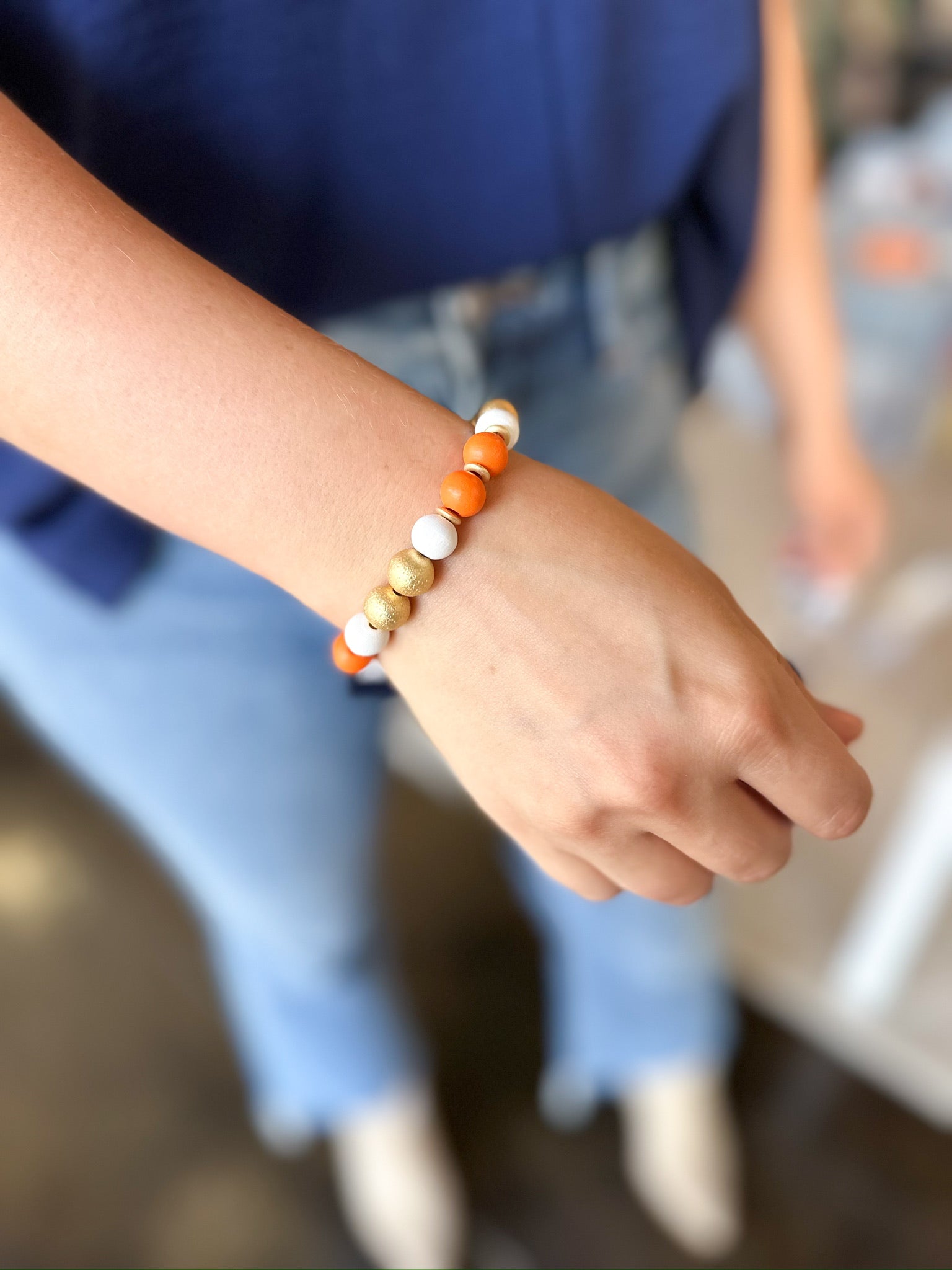 Michelle McDowell - Nori Bracelet - Orange & White-110 Jewelry & Hair-Michelle McDowell-July & June Women's Fashion Boutique Located in San Antonio, Texas