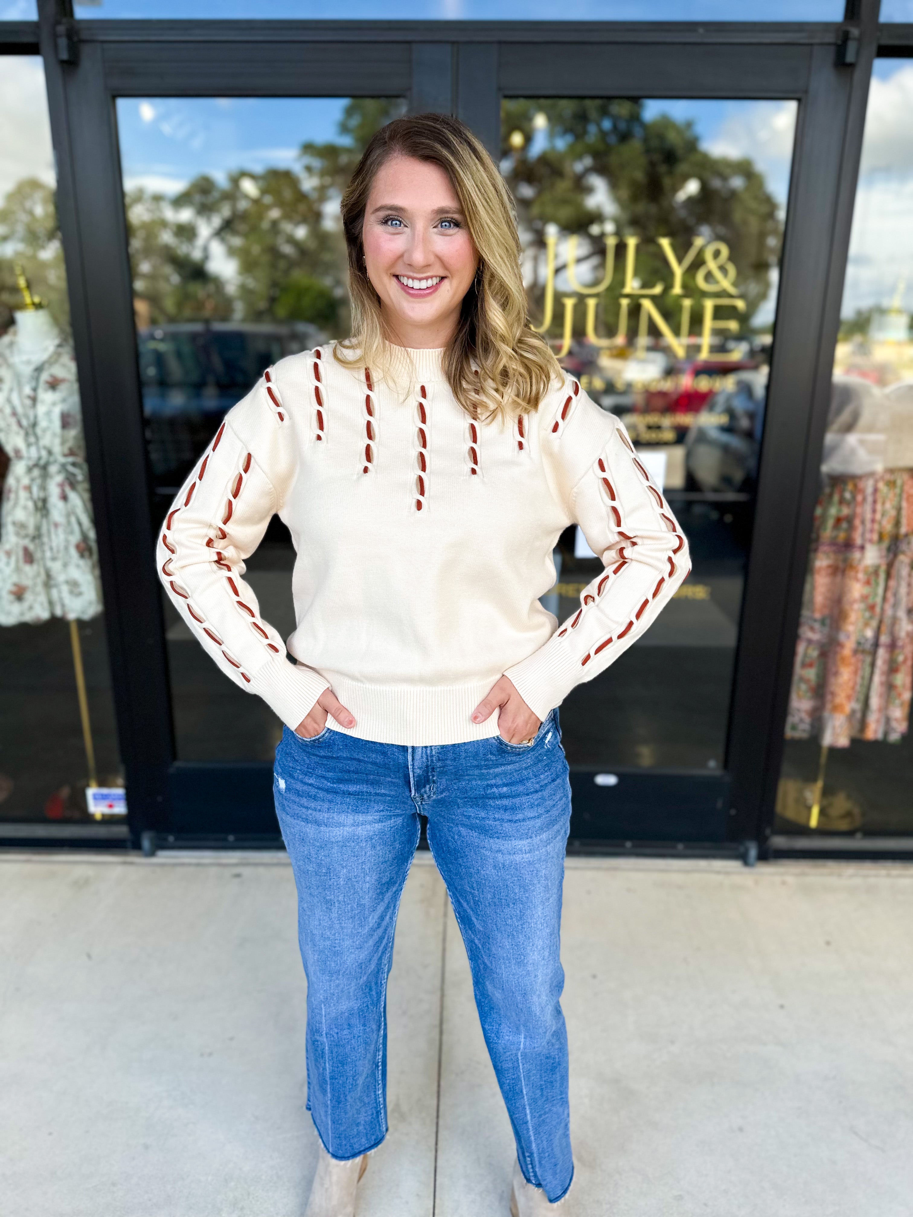 THML - Threaded Oat Sweater-230 Sweaters/Cardis-THML-July & June Women's Fashion Boutique Located in San Antonio, Texas