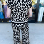 Luxurious Cheetah Knit Pant Set-300 Athleisure/Lounge-ENTRO-July & June Women's Fashion Boutique Located in San Antonio, Texas