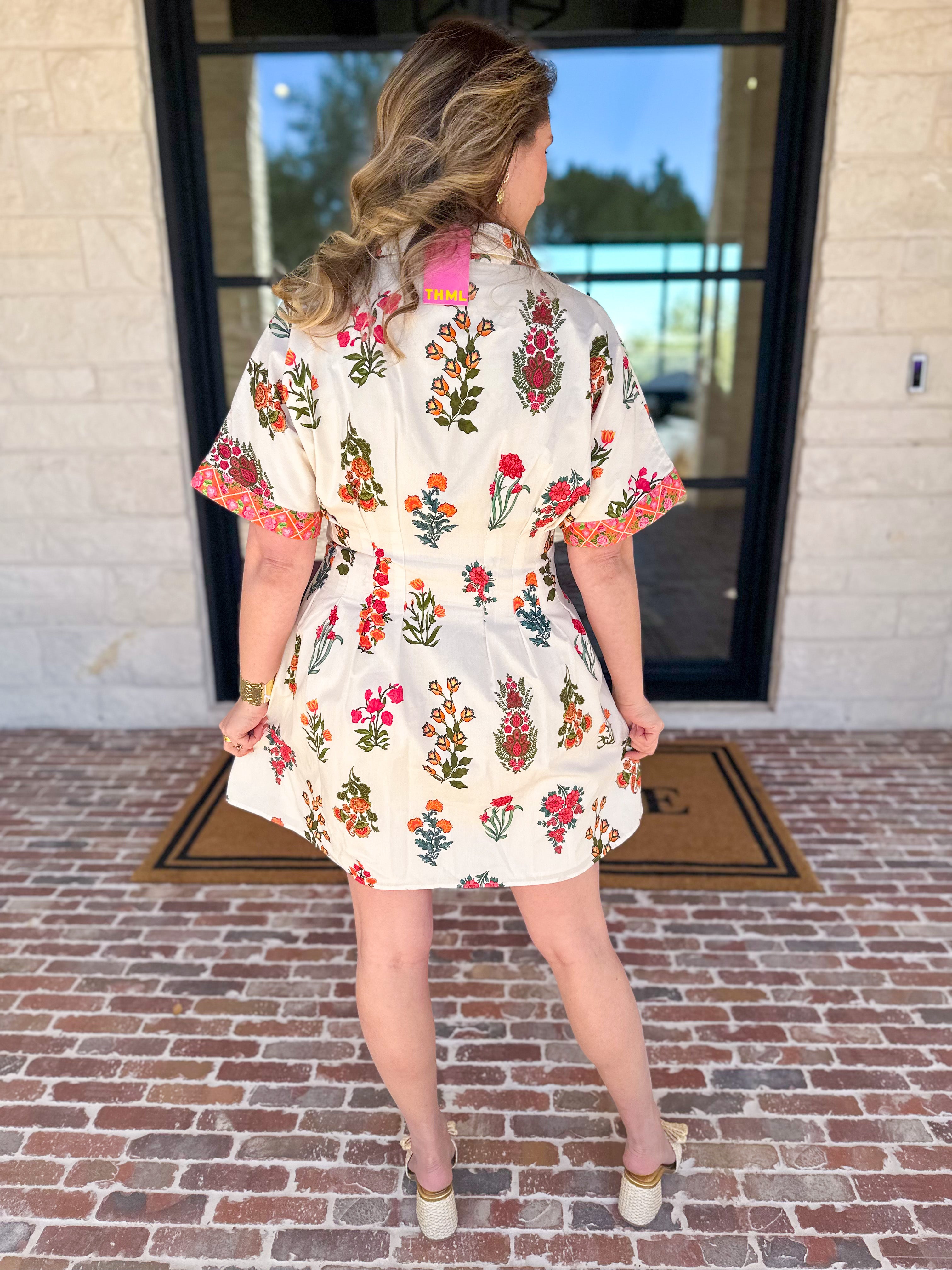 THML - The Elle Floral Mini Dress-510 Mini-THML-July & June Women's Fashion Boutique Located in San Antonio, Texas