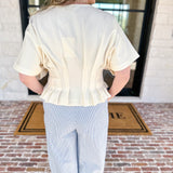 Elevated Chic Top - Cream-200 Fashion Blouses-ENTRO-July & June Women's Fashion Boutique Located in San Antonio, Texas